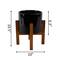 Flora Bunda; Flora Bunda 8" Black Large 2 Tone Pot On Wood Stand; Category:Planters & Containers; Image:3